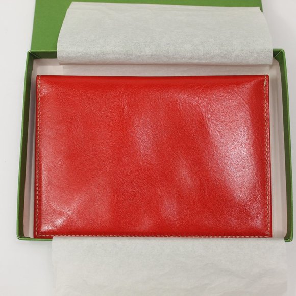 Kate Spade Coral Color Leather Photo Envelope Wallet/Clutch - Picture 3 of 12